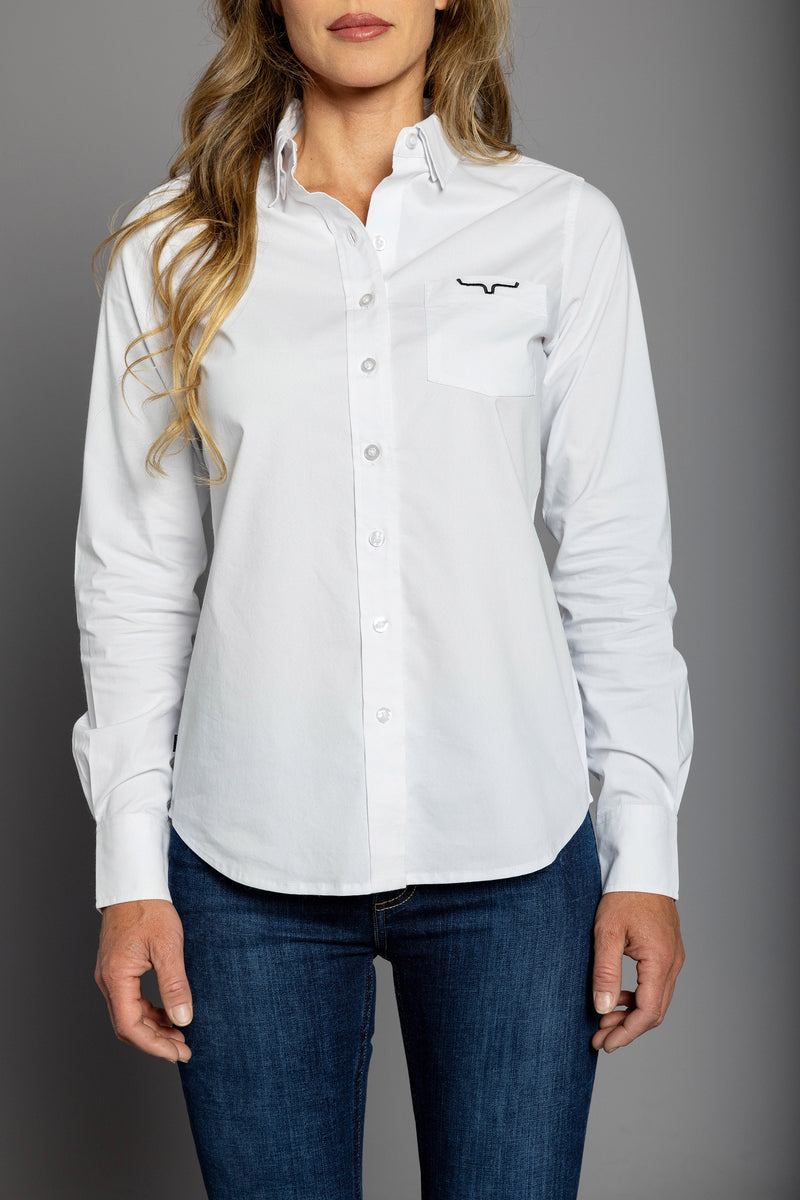 Kimes Ranch Long Sleeved Shirt - KR Team White