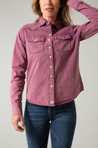 Kimes Ranch Long Sleeved Shirt - Kaycee Denim Wine