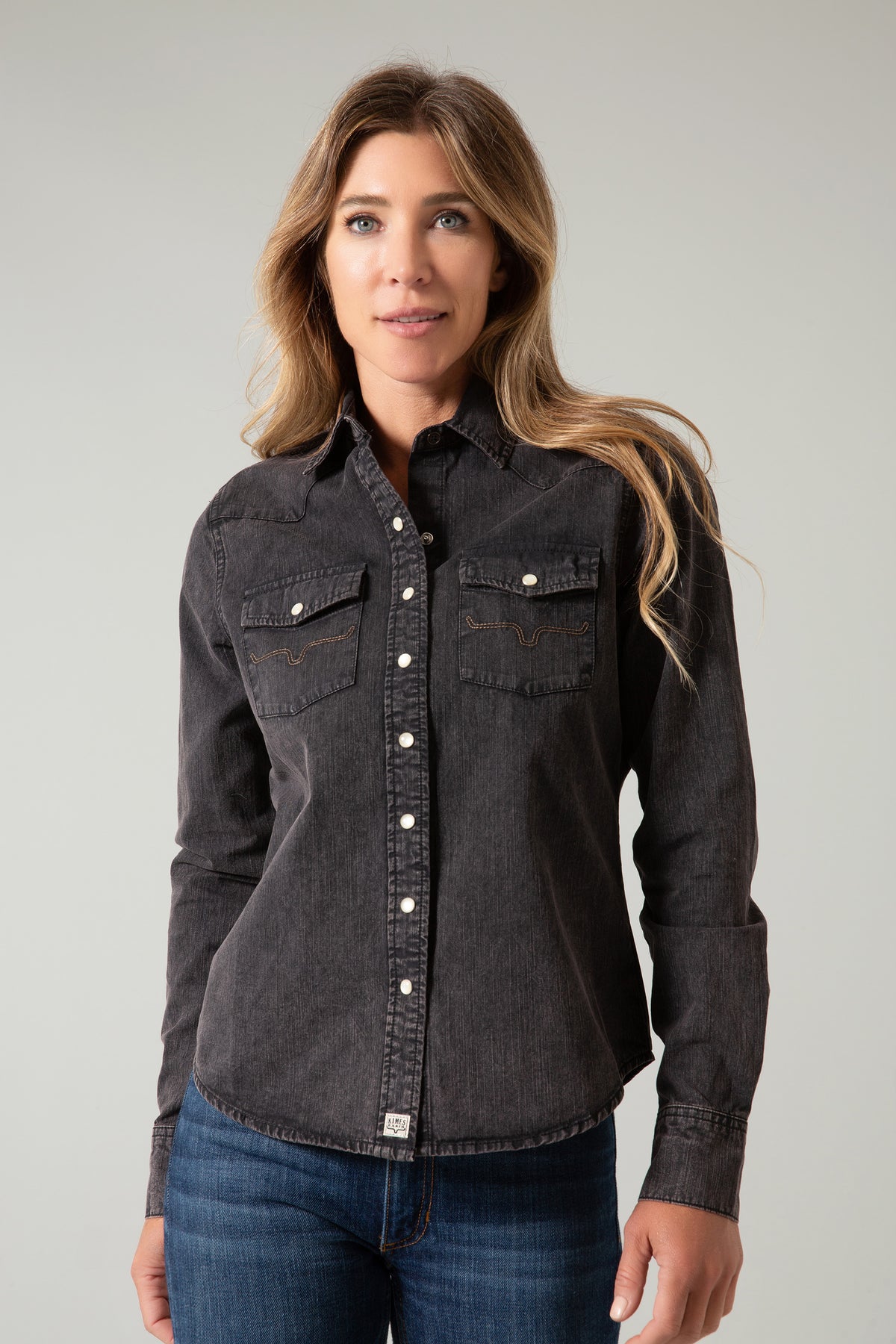 Kimes Ranch Long Sleeved Shirt - Kaycee Denim Black