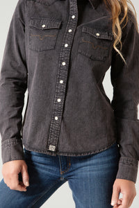 Kimes Ranch Long Sleeved Shirt - Kaycee Denim Black