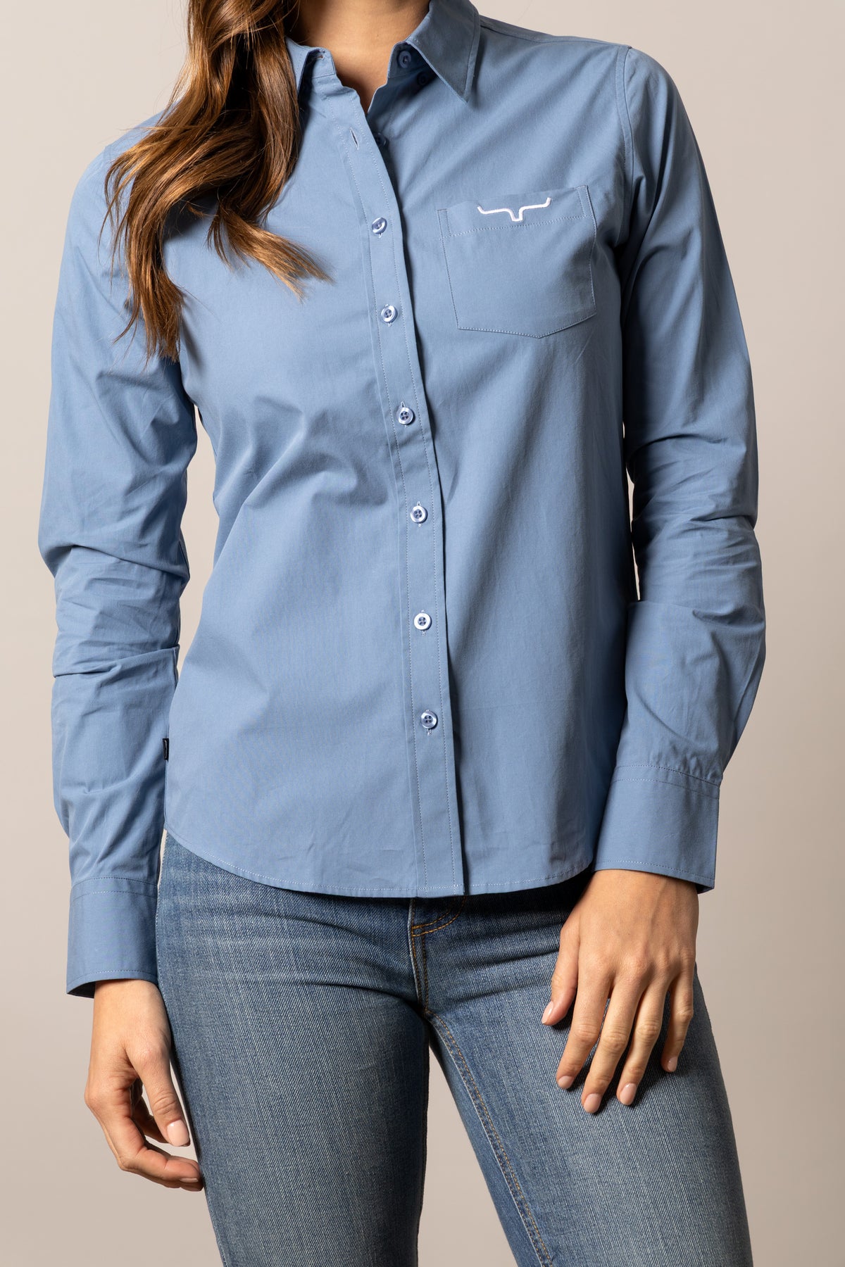 Kimes Ranch Long Sleeved Shirt - KR Team (Carbon Blue)