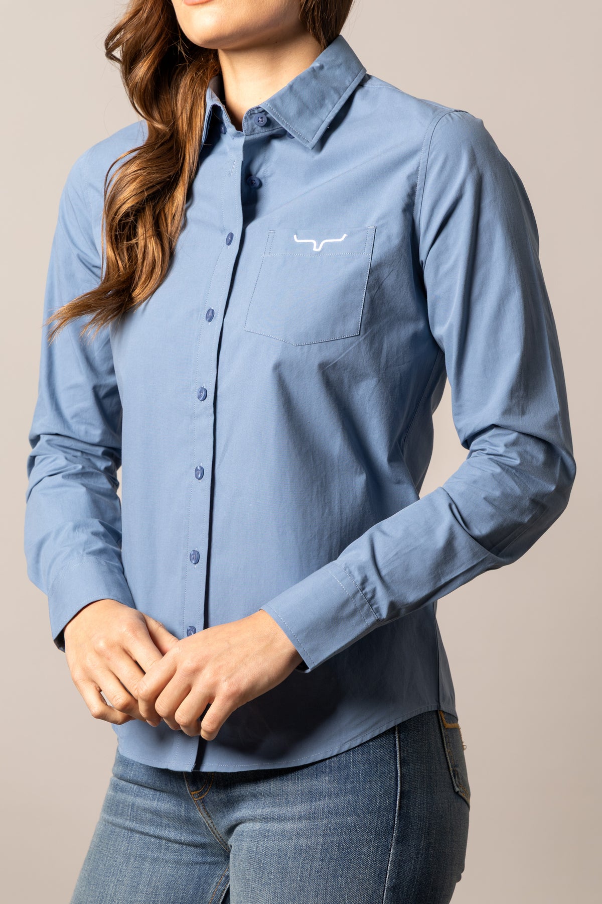 Kimes Ranch Long Sleeved Shirt - KR Team (Carbon Blue)