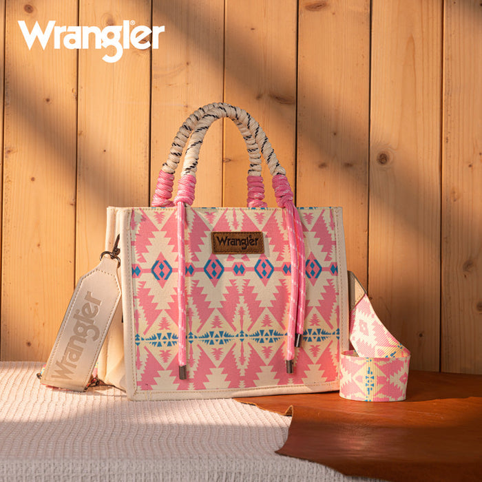 Wrangler Rope Crossbody Tote - Pink (WG206-8122SPK)