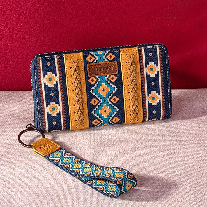 Wrangler Wallet - Mustard Aztec