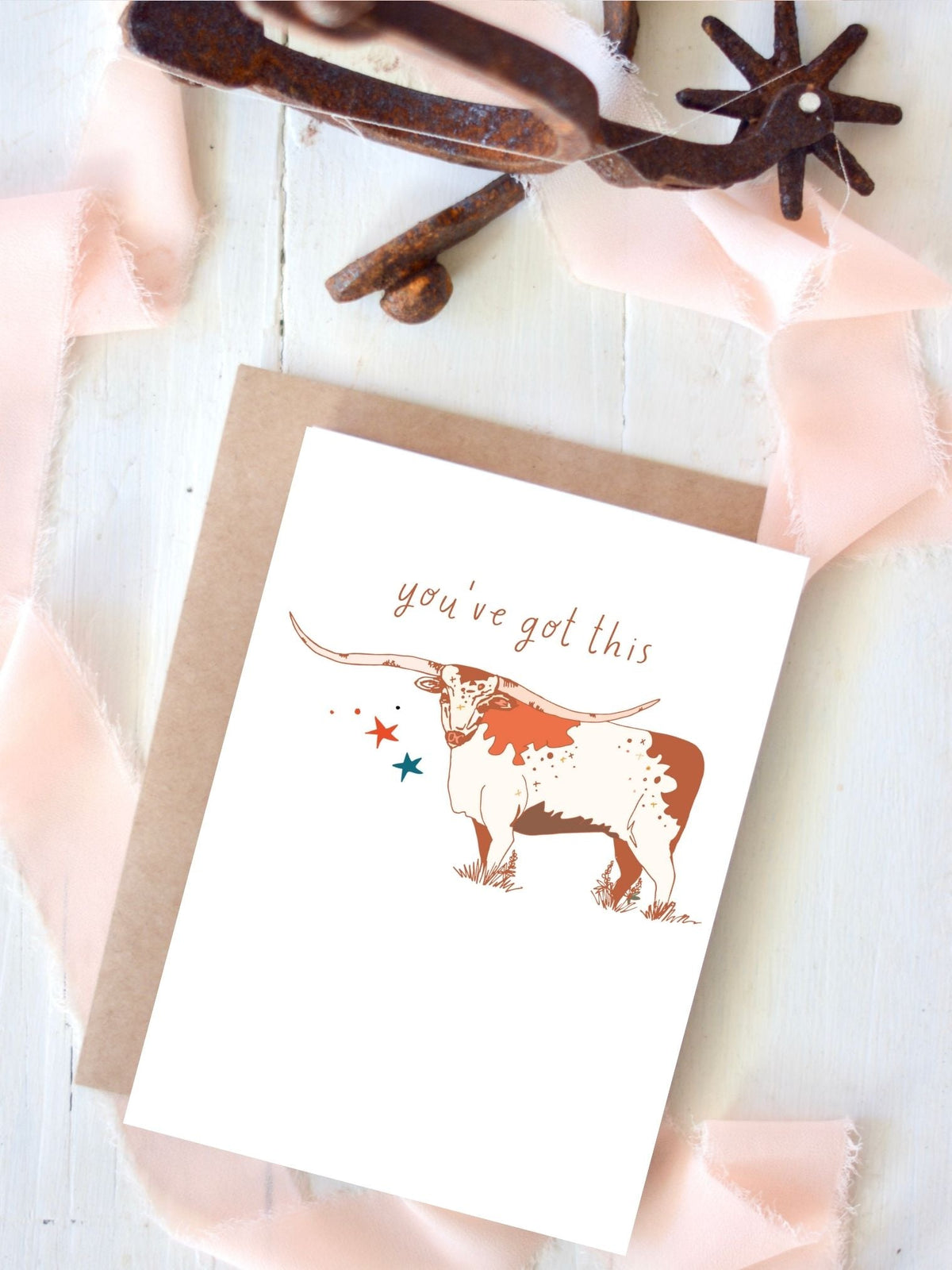 Celebration Card - Cowgirl Longhorn Card