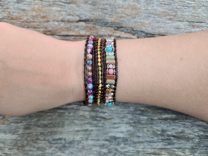 Wrap Bracelet - Gold & Multi