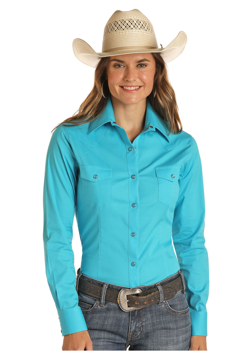 Panhandle Long Sleeved Shirt - Turquoise (22S8041)