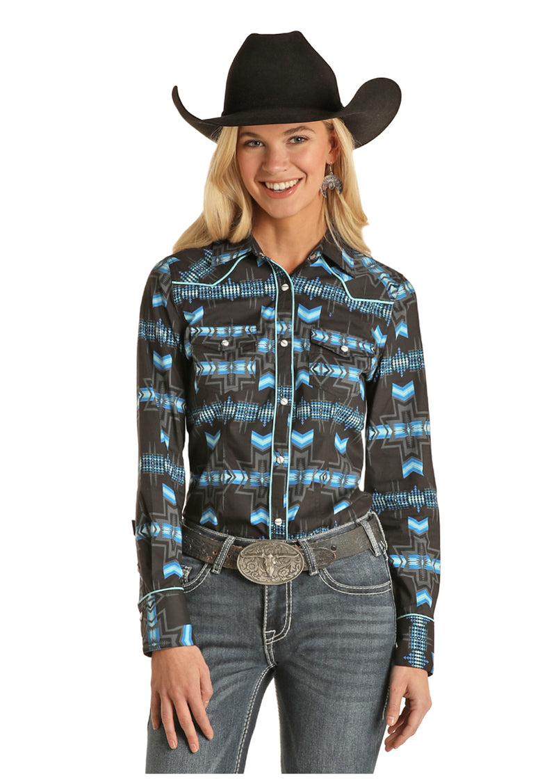 Rock & Roll Cowgirl Long Sleeved Shirt (B4S2042)
