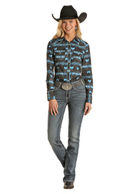 Rock & Roll Cowgirl Long Sleeved Shirt (B4S2042)