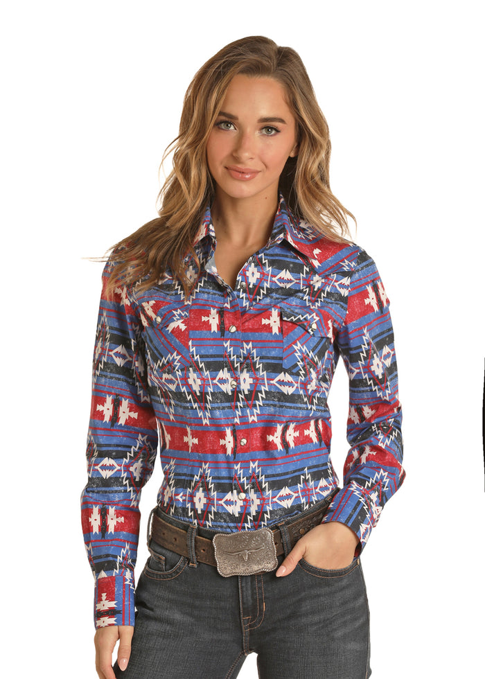 Rock & Roll Cowgirl Long Sleeved Shirt (B4S7052)