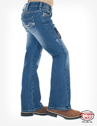 Girl's Cowgirl Tuff Jeans - Bandana