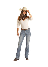 Rock & Roll Cowgirl Jeans - RRWD4MR0XR - Mid Rise Bootcut