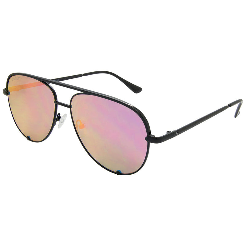 Air Heart Sunglasses - Black and Pink
