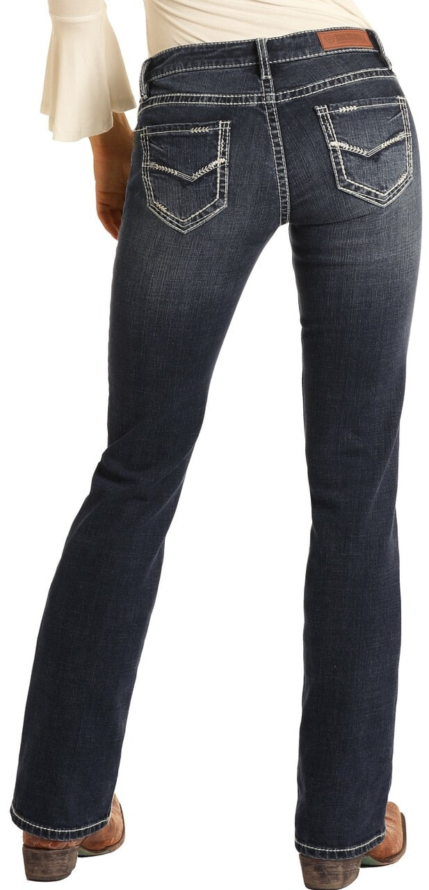 Rock & Roll Cowgirl Jeans - W6-7525 - Rival Low Rise