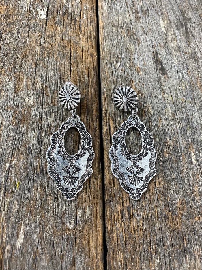 Western Earrings - Tipi Navajo Style Rustic