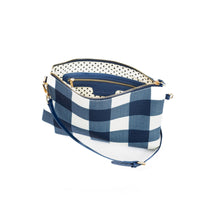 Liv & Milly - Large Crossbody Navy & White Gingham