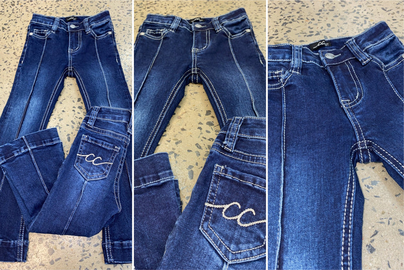 Girl's CC Western Jeans - Dark Wash Trouser