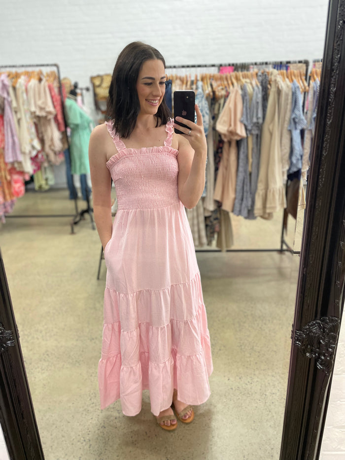 Vera Dress - Pink Gingham