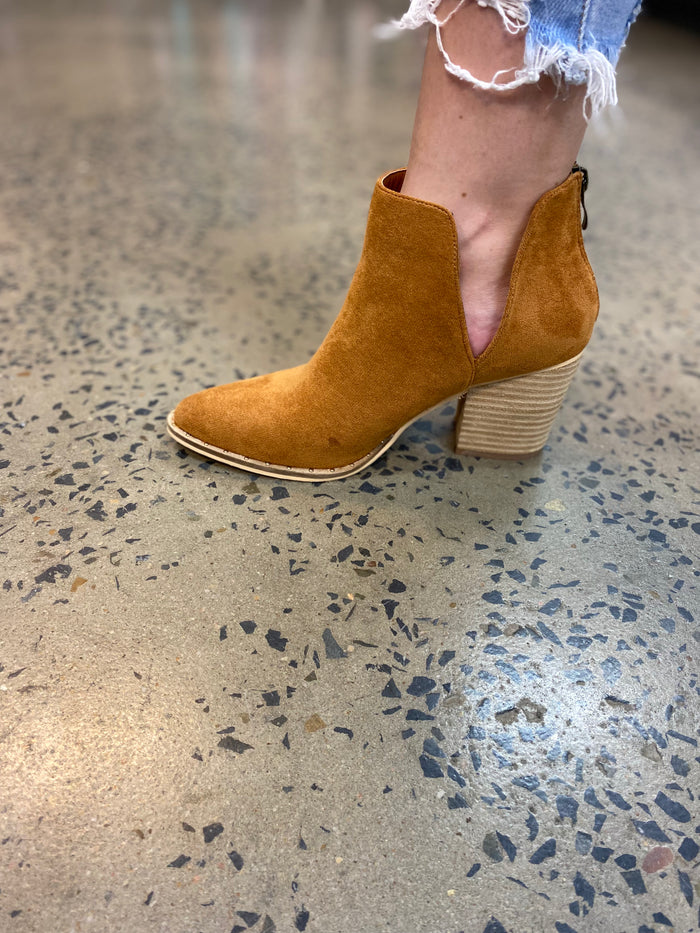 Shelby - Suede Tan Booties