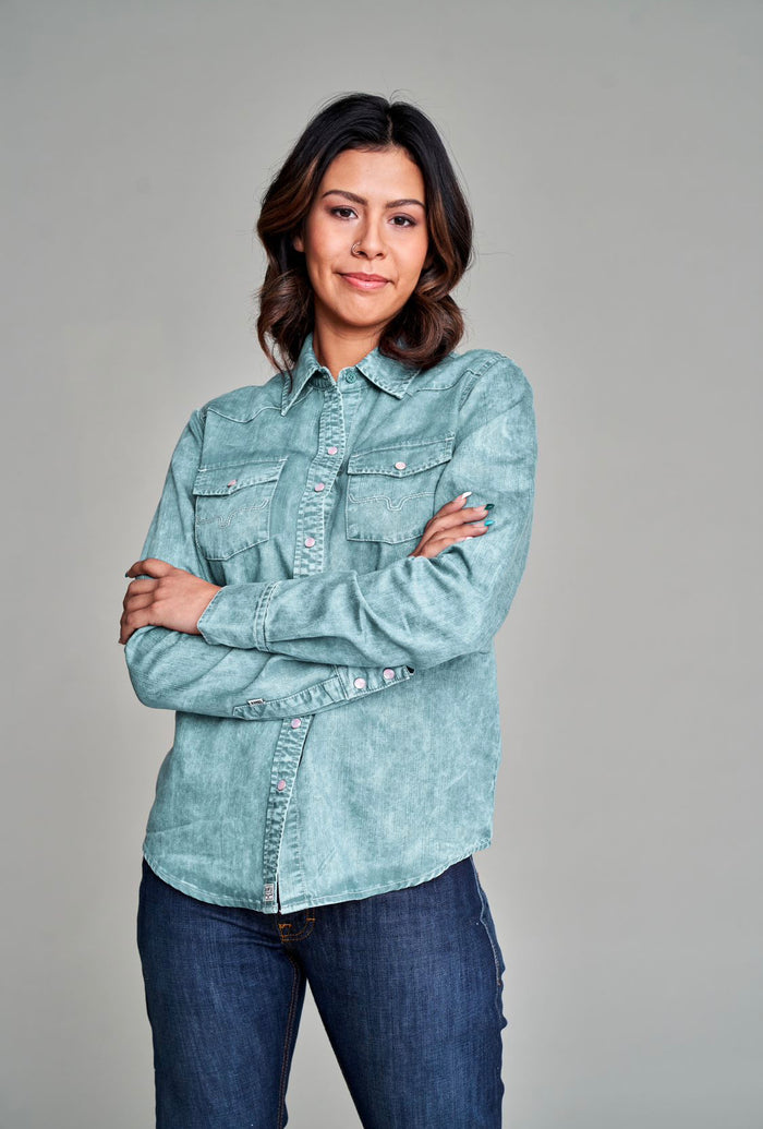 Kimes Ranch Long Sleeved Shirt - KC Tencel Light Blue