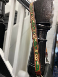 Carved Leather Handbag Strap