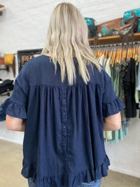 Priscilla Top - Navy