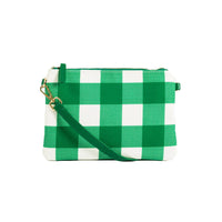 Liv & Milly - Large Crossbody Green & White Gingham