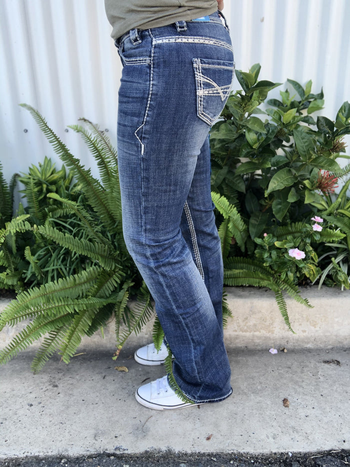 Rock & Roll Cowgirl Jeans - W7-9516 - Low Rise Riding Fit