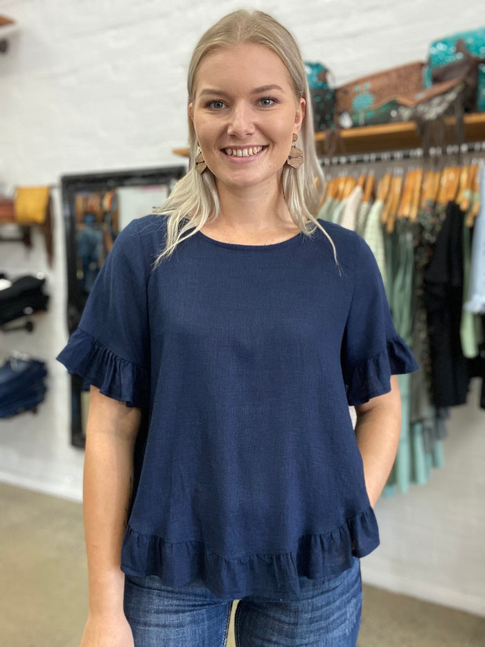 Priscilla Top - Navy
