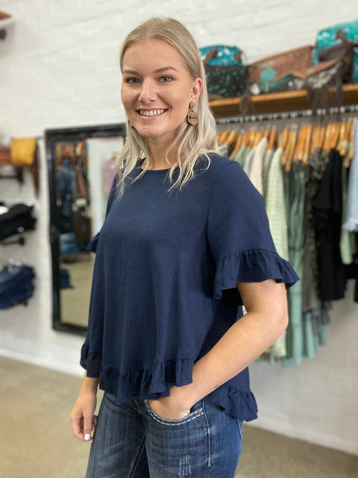 Priscilla Top - Navy