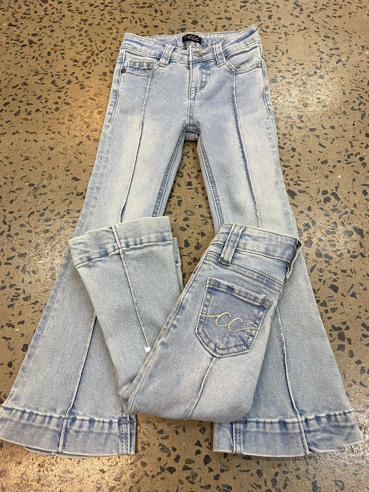 Girl's CC Western Jeans - Light Wash Trouser