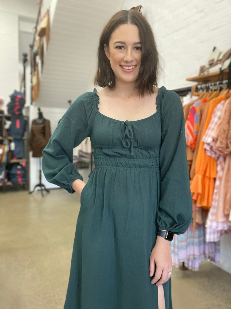 Rachael Dress - Dark Green