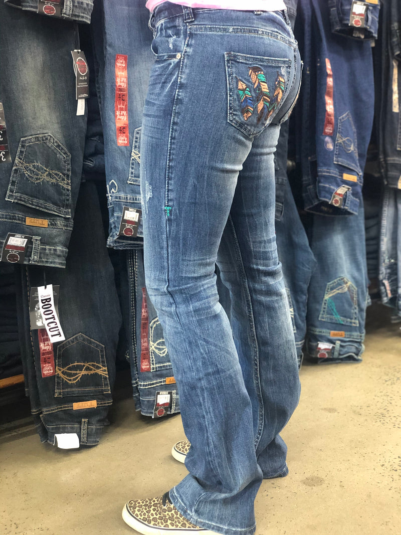 Cowgirl Tuff Jeans - High Feather