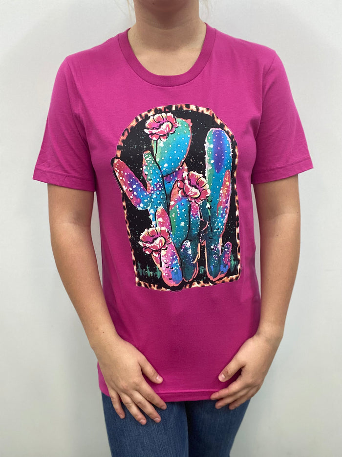 Cactus Arch Tee - Berry