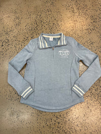 Cowgirl Tuff Jumper - Light Blue/White Print