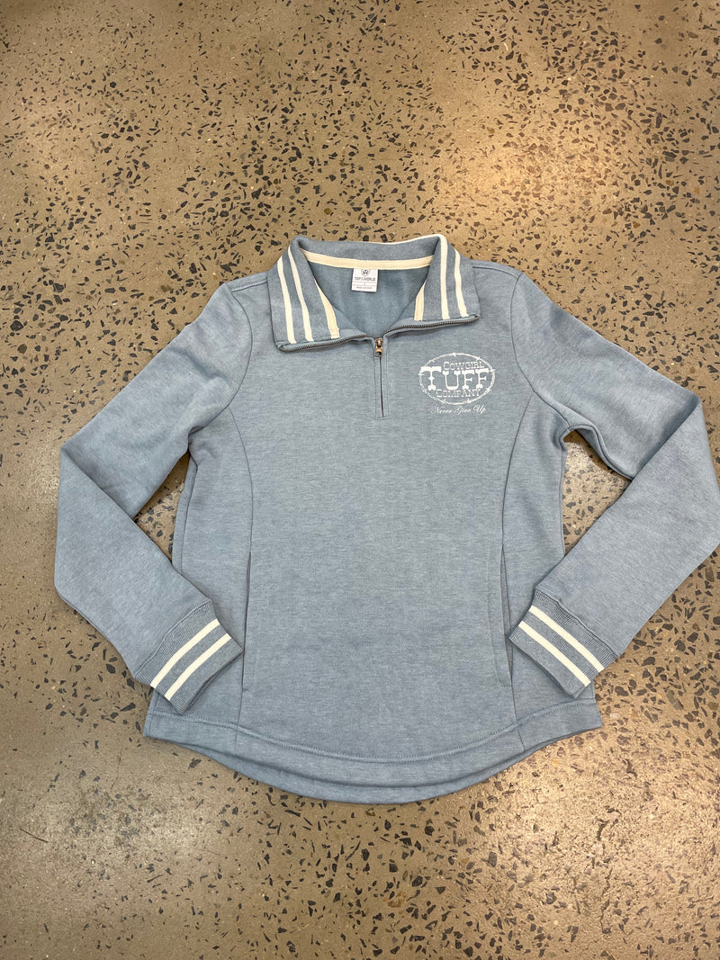 Cowgirl Tuff Jumper - Light Blue/White Print