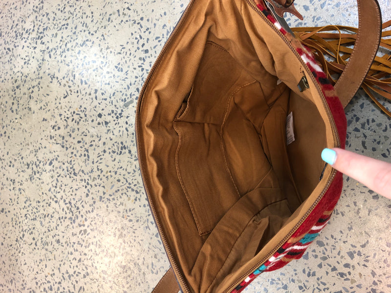 Delilah - Saddle Blanket and Leather Handbag