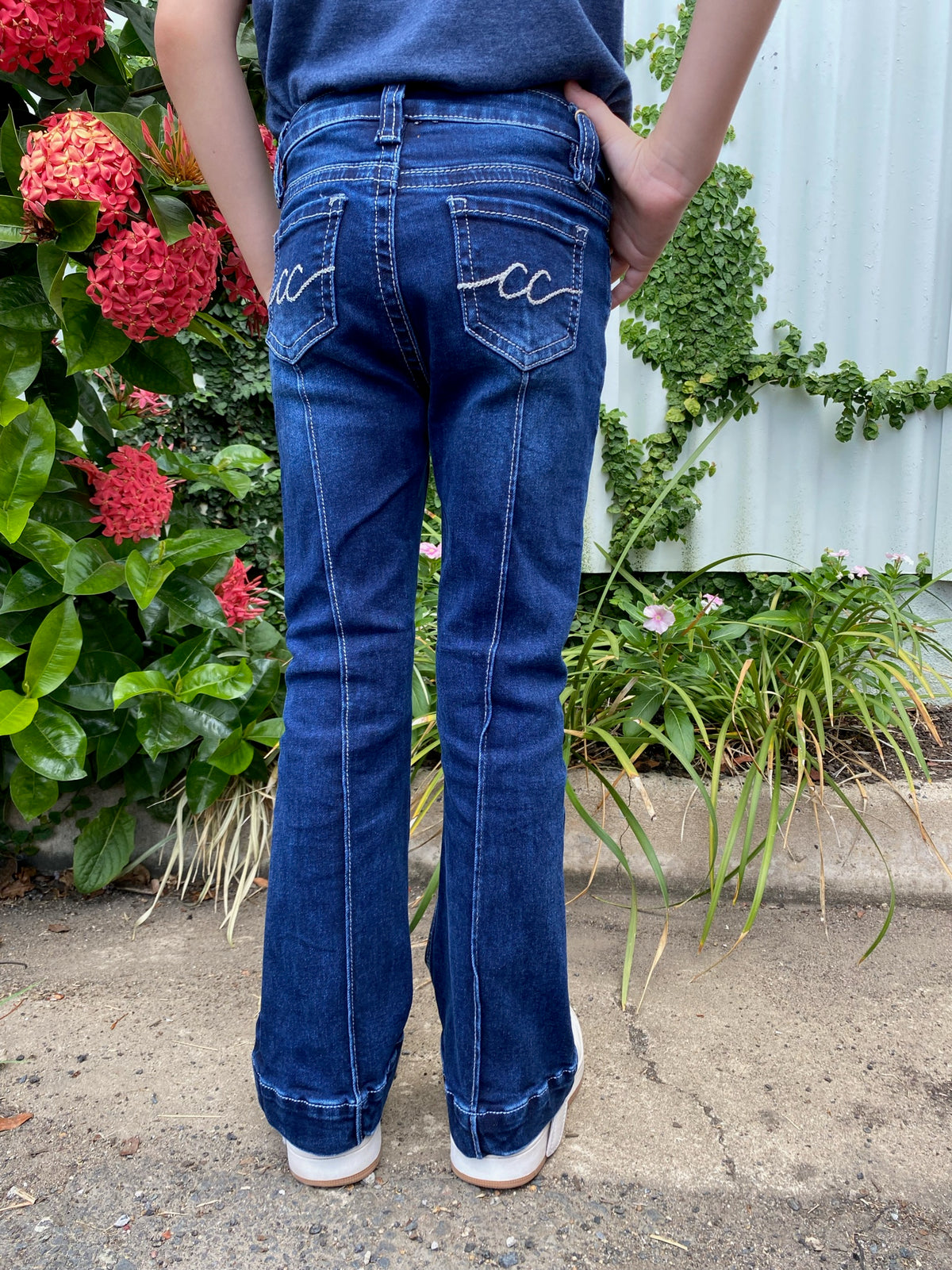 Girl's CC Western Jeans - Dark Wash Trouser