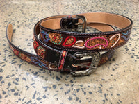 Western Belt - Painted Paisley