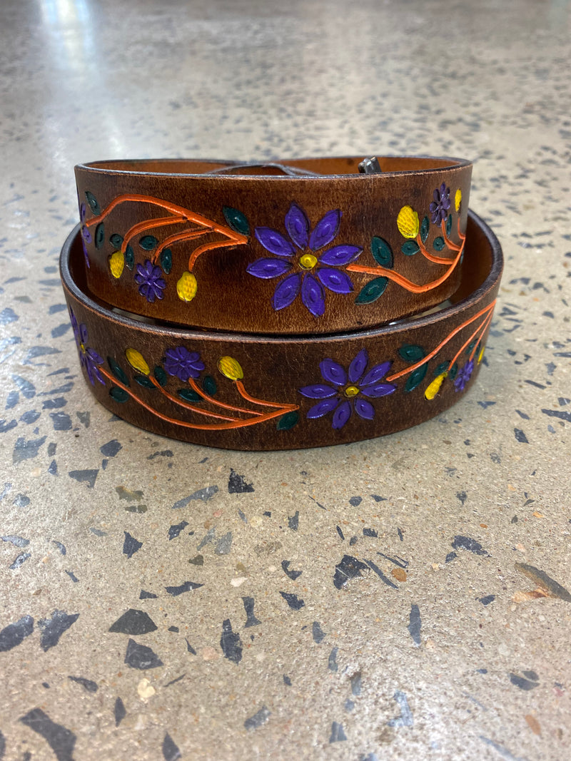 Carved Leather Strap