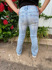 Girl's CC Western Jeans - Light Wash Trouser