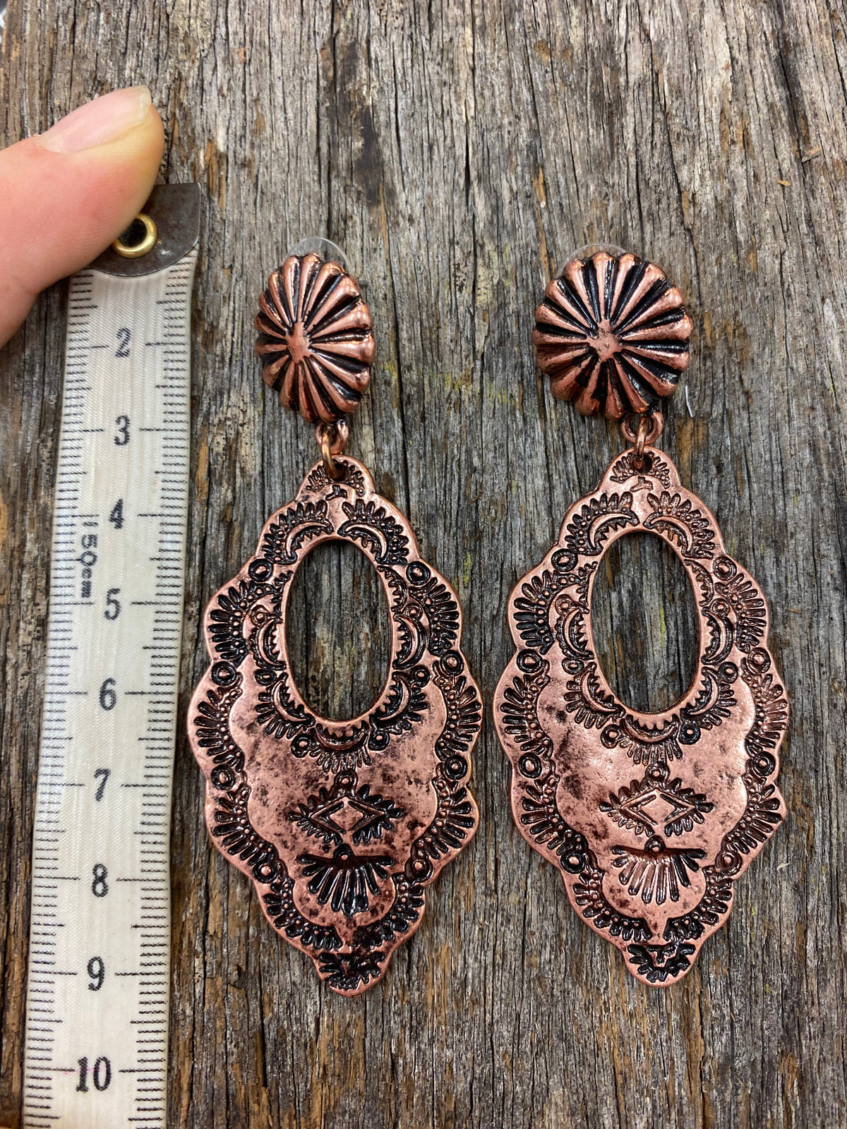 Western Earrings - Rustic Copper Earrings