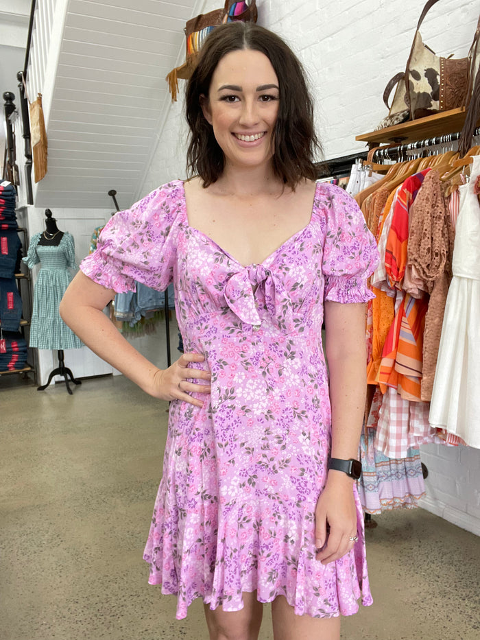 Eden Dress - Purple Floral