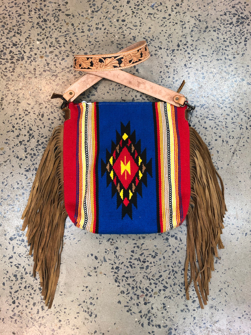 Mahli - Saddle Blanket and Leather Handbag