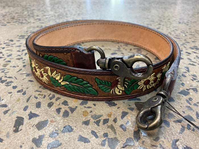 Carved Leather Handbag Strap