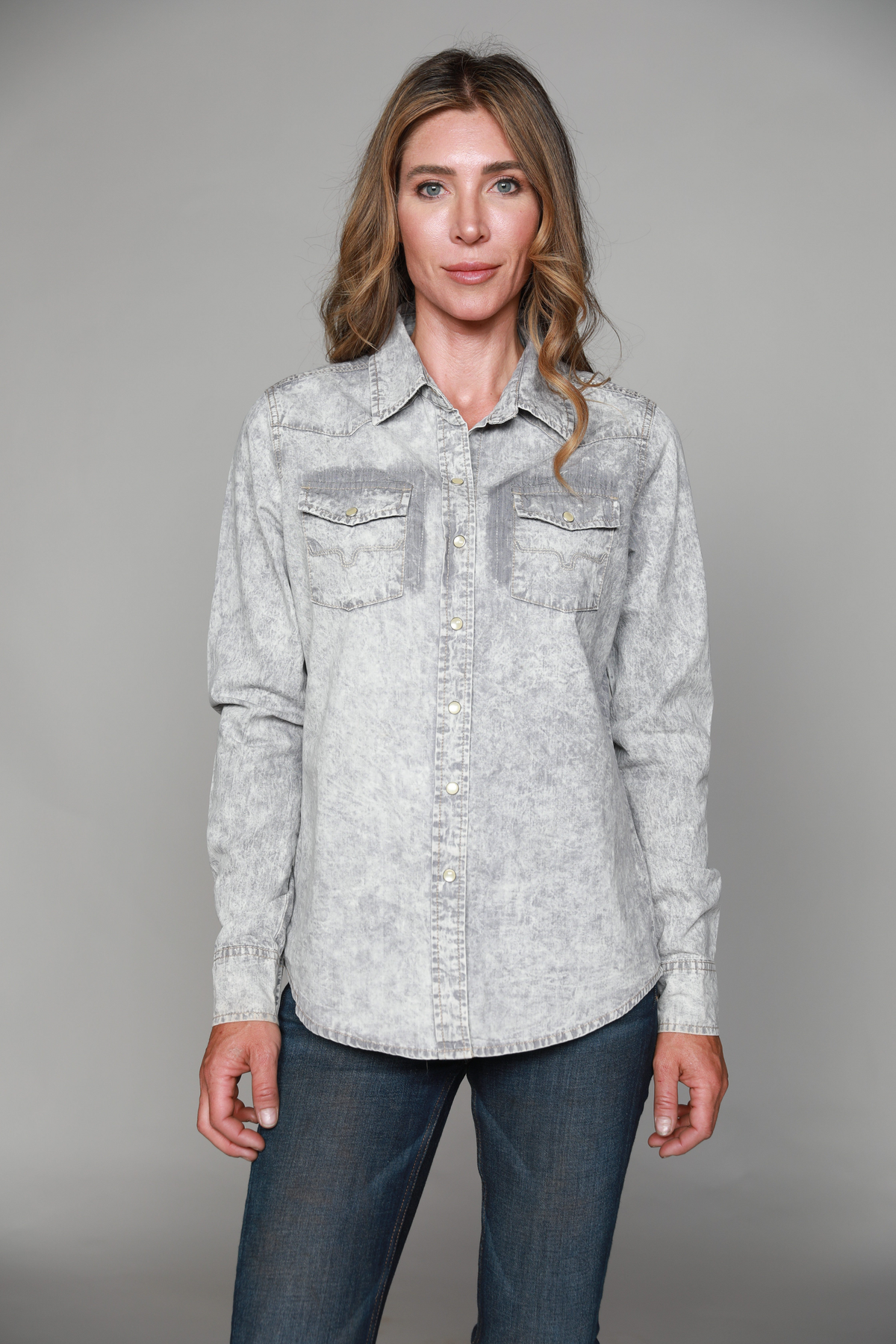 Kimes Ranch Long Sleeved Shirt - KC Tencel Grey