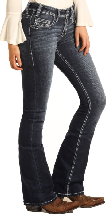Rock & Roll Cowgirl Jeans - W6-4114 - Rival Low Rise