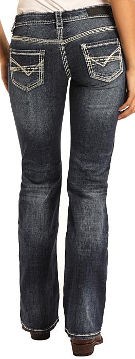 Rock & Roll Cowgirl Jeans - W7-9516 - Low Rise Riding Fit