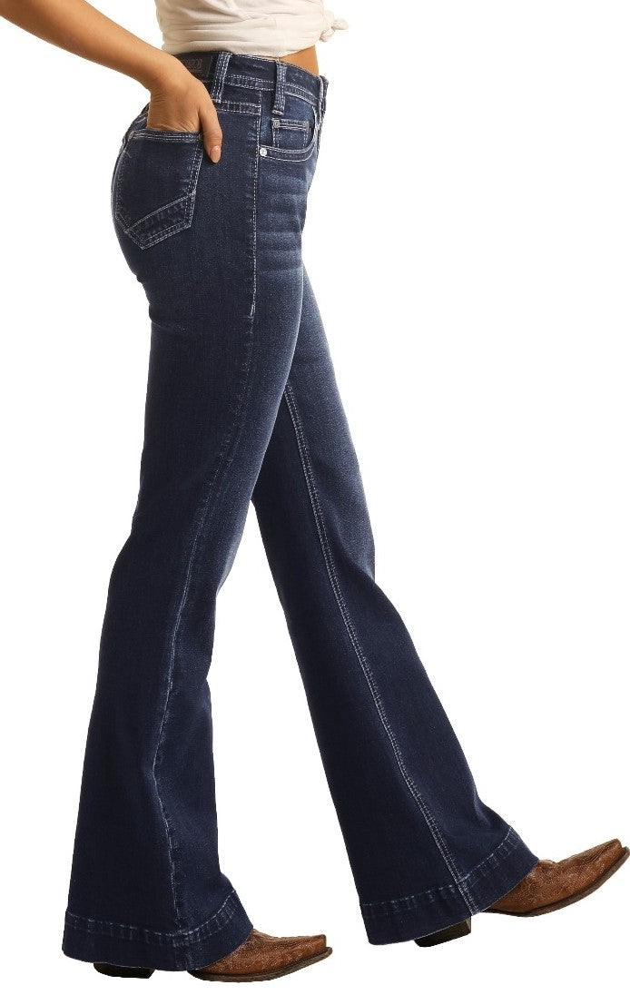 Rock & Roll Cowgirl Jeans - W8H4165 - High Rise Trouser